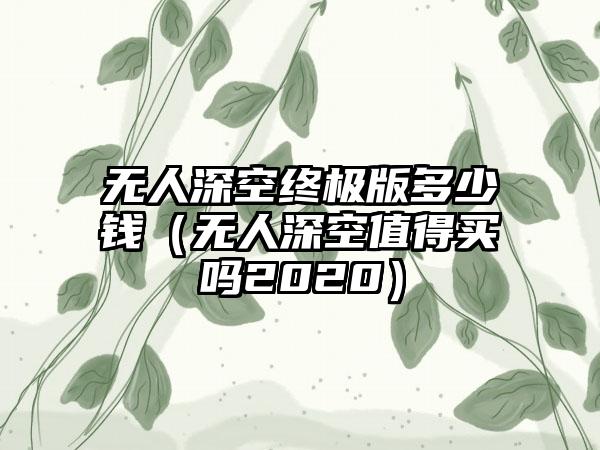 无人深空终极版多少钱（无人深空值得买吗2020）