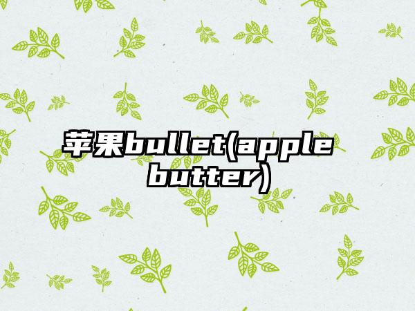 苹果bullet(apple butter)