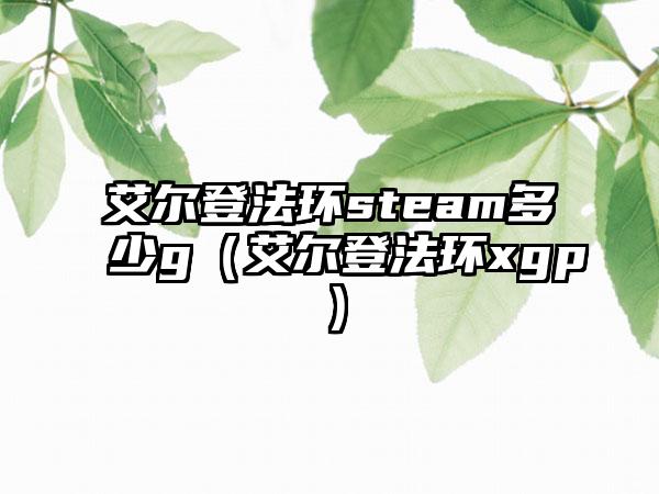 艾尔登法环steam多少g（艾尔登法环xgp）