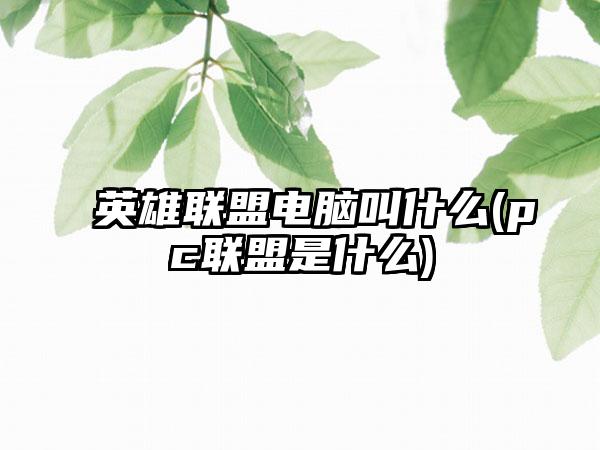 英雄联盟电脑叫什么(pc联盟是什么)