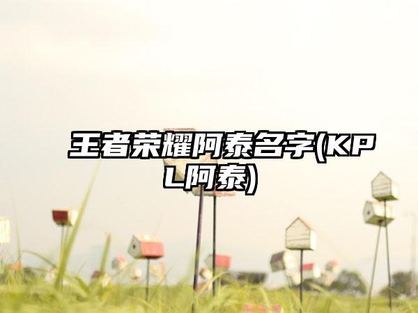 王者荣耀阿泰名字(KPL阿泰)