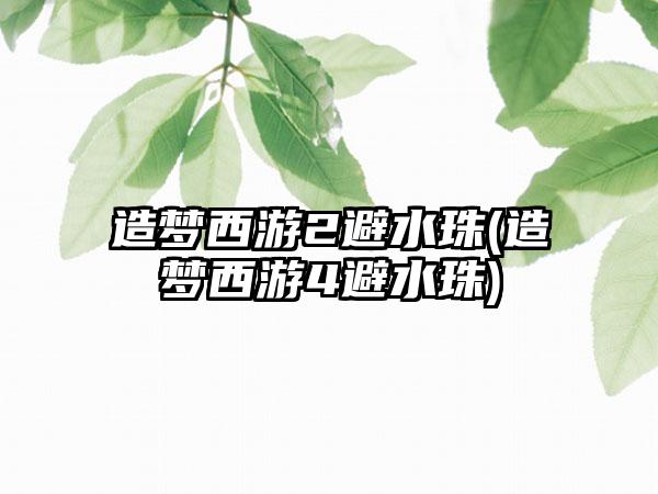 造梦西游2避水珠(造梦西游4避水珠)