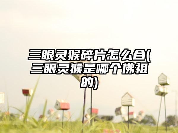 三眼灵猴碎片怎么合(三眼灵猴是哪个佛祖的)