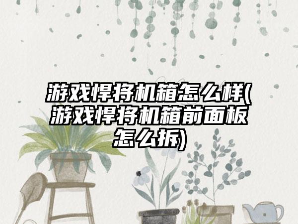 游戏悍将机箱怎么样(游戏悍将机箱前面板怎么拆)