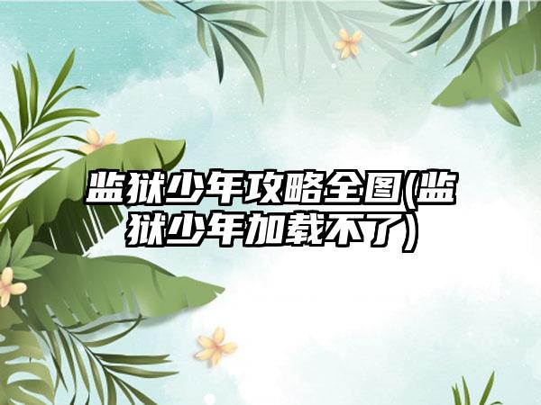 监狱少年攻略全图(监狱少年加载不了)