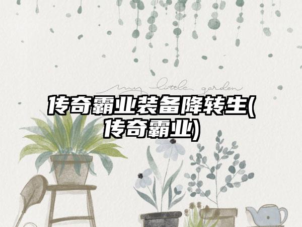 传奇霸业装备降转生(传奇霸业)