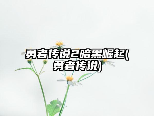 勇者传说2暗黑崛起(勇者传说)