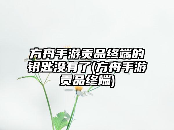 方舟手游贡品终端的钥匙没有了(方舟手游贡品终端)