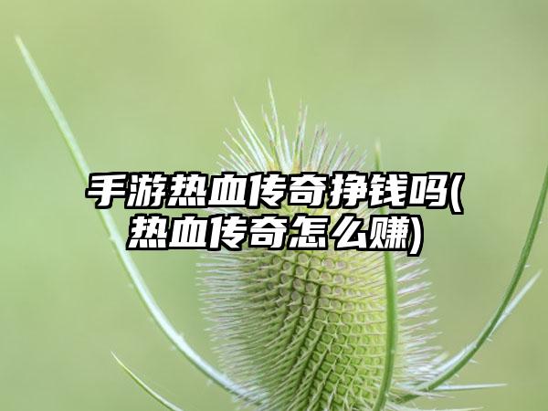 手游热血传奇挣钱吗(热血传奇怎么赚)