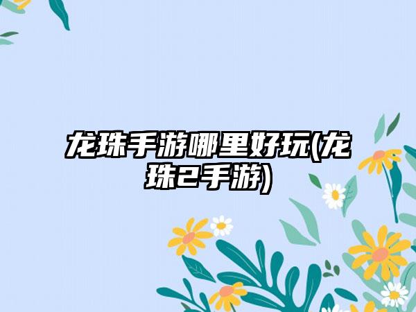 龙珠手游哪里好玩(龙珠2手游)