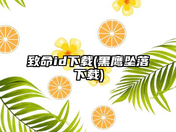 致命id下载(黑鹰坠落下载)