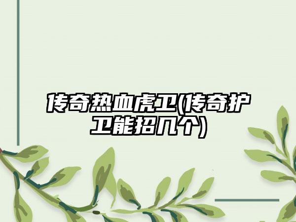 传奇热血虎卫(传奇护卫能招几个)