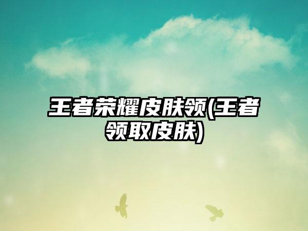 王者荣耀皮肤领(王者领取皮肤)