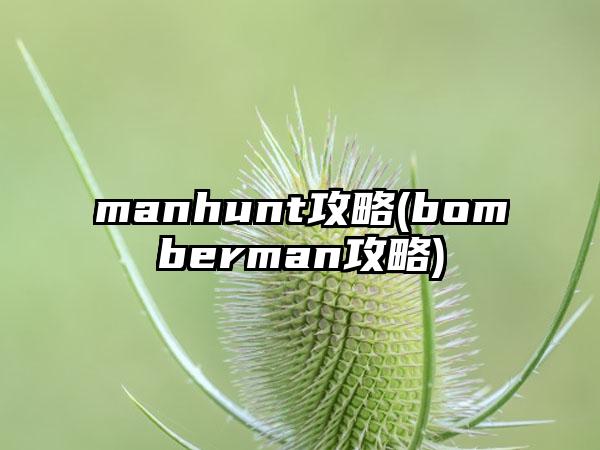 manhunt攻略(bomberman攻略)