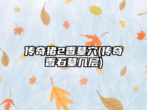 传奇猪2香墓穴(传奇香石墓几层)