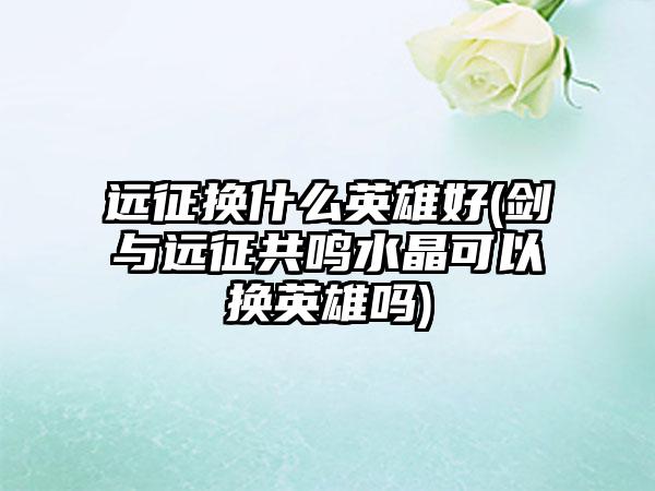 远征换什么英雄好(剑与远征共鸣水晶可以换英雄吗)