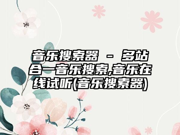 音乐搜索器 - 多站合一音乐搜索,音乐在线试听(音乐搜索器)