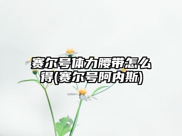 赛尔号体力腰带怎么得(赛尔号阿内斯)
