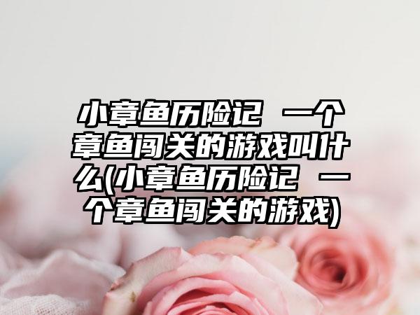 小章鱼历险记 一个章鱼闯关的游戏叫什么(小章鱼历险记 一个章鱼闯关的游戏)