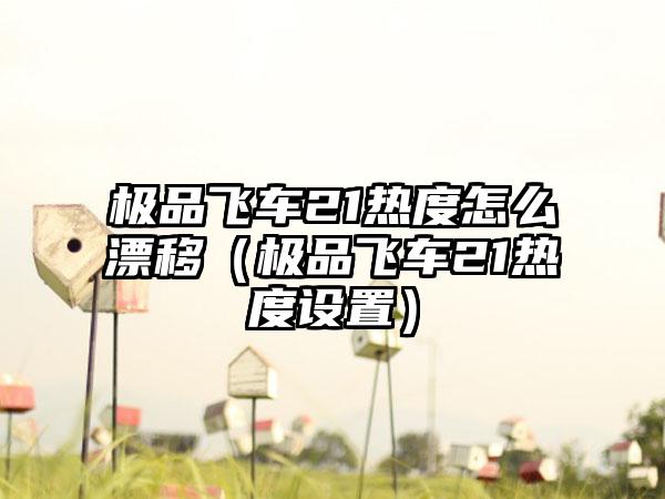 极品飞车21热度怎么漂移（极品飞车21热度设置）