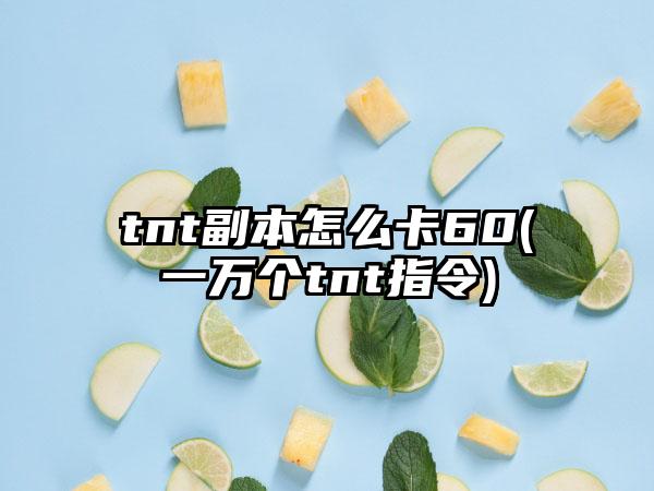 tnt副本怎么卡60(一万个tnt指令)