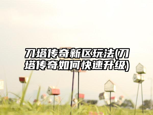 刀塔传奇新区玩法(刀塔传奇如何快速升级)