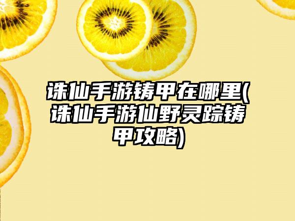 诛仙手游铸甲在哪里(诛仙手游仙野灵踪铸甲攻略)