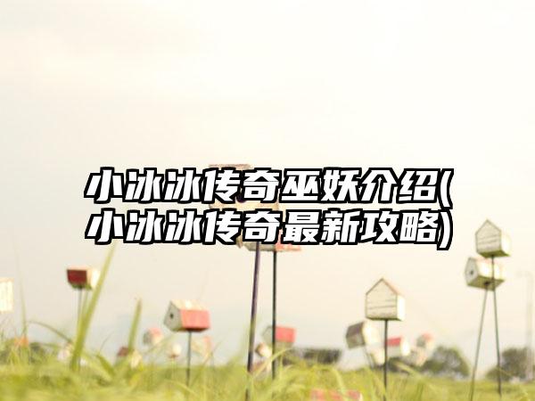 小冰冰传奇巫妖介绍(小冰冰传奇最新攻略)