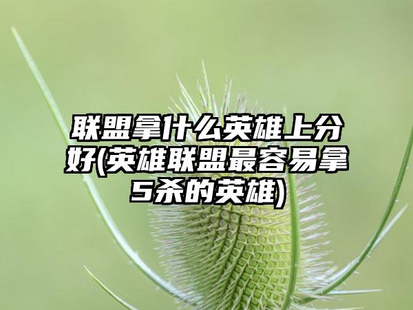 联盟拿什么英雄上分好(英雄联盟最容易拿5杀的英雄)