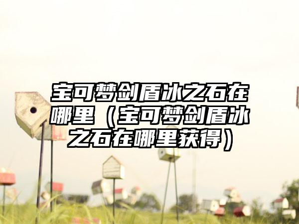 宝可梦剑盾冰之石在哪里（宝可梦剑盾冰之石在哪里获得）