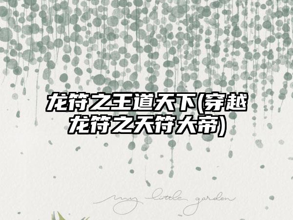 龙符之王道天下(穿越龙符之天符大帝)