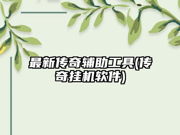 最新传奇辅助工具(传奇挂机软件)