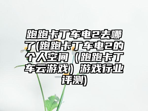 跑跑卡丁车电2去哪了(跑跑卡丁车电2的个人空间（跑跑卡丁车云游戏）游戏行业评测)