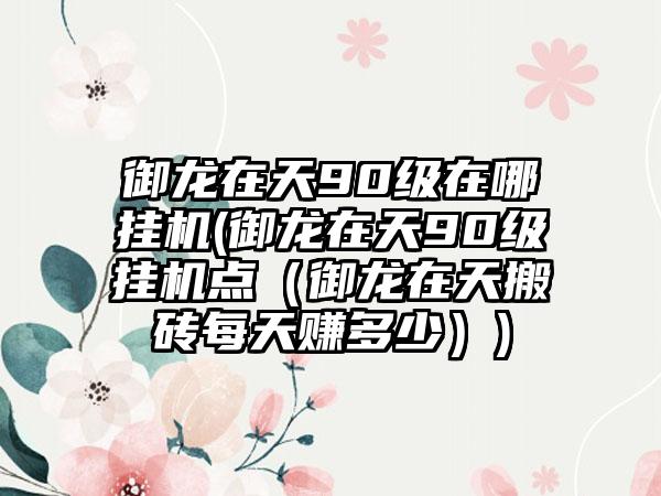 御龙在天90级在哪挂机(御龙在天90级挂机点（御龙在天搬砖每天赚多少）)