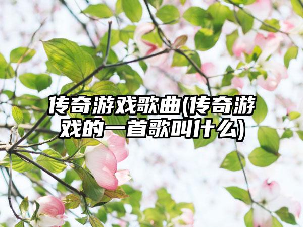 传奇游戏歌曲(传奇游戏的一首歌叫什么)