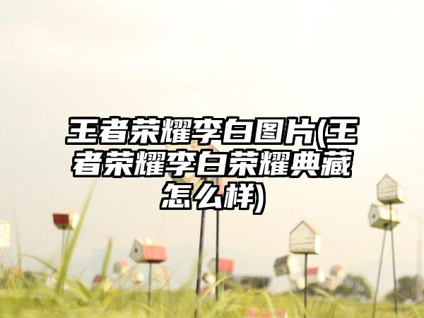 王者荣耀李白图片(王者荣耀李白荣耀典藏怎么样)
