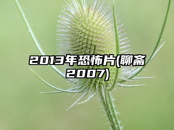 2013年恐怖片(聊斋2007)