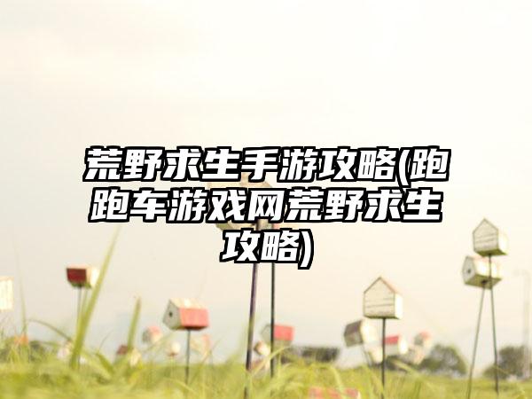荒野求生手游攻略(跑跑车游戏网荒野求生攻略)