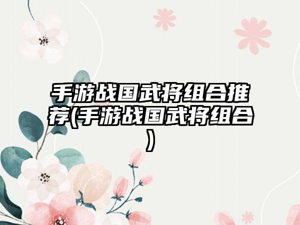 手游战国武将组合推荐(手游战国武将组合)