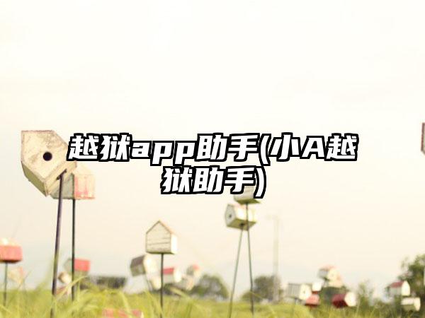 越狱app助手(小A越狱助手)