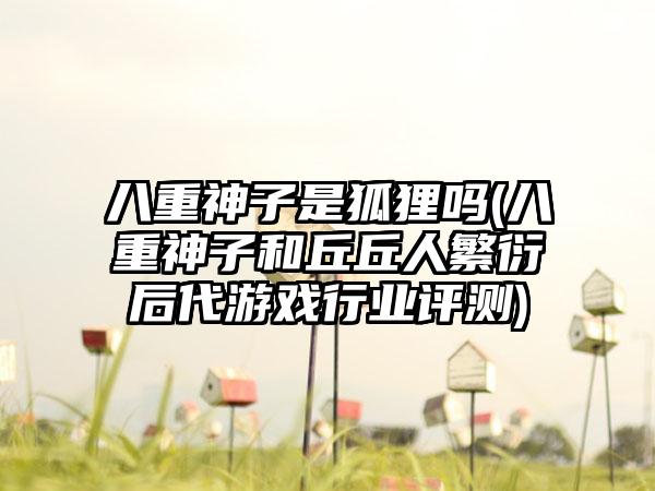 八重神子是狐狸吗(八重神子和丘丘人繁衍后代游戏行业评测)