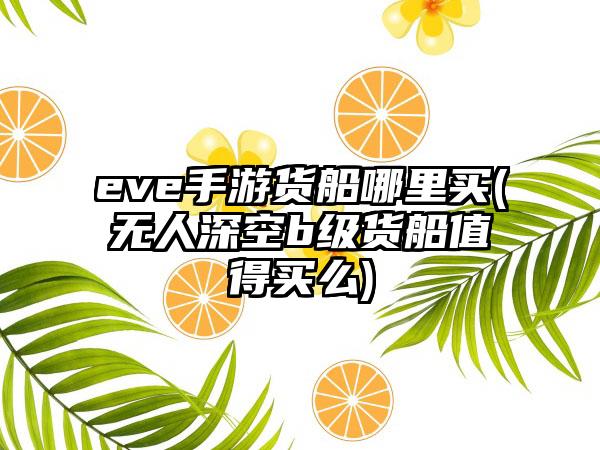 eve手游货船哪里买(无人深空b级货船值得买么)