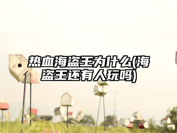 热血海盗王为什么(海盗王还有人玩吗)