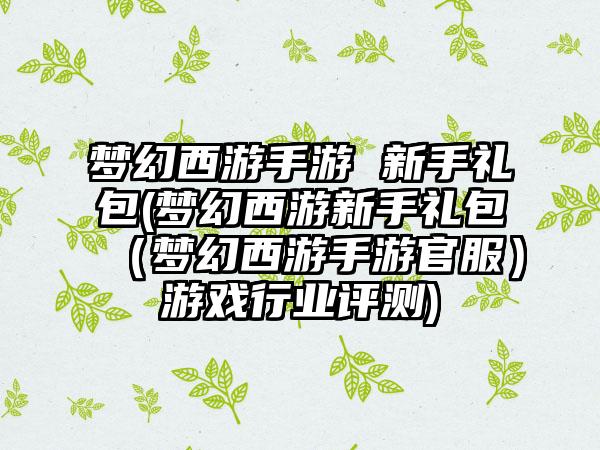 梦幻西游手游 新手礼包(梦幻西游新手礼包（梦幻西游手游官服）游戏行业评测)