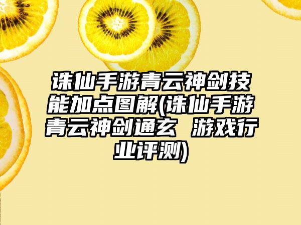 诛仙手游青云神剑技能加点图解(诛仙手游青云神剑通玄 游戏行业评测)