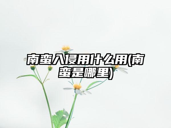 南蛮入侵用什么用(南蛮是哪里)