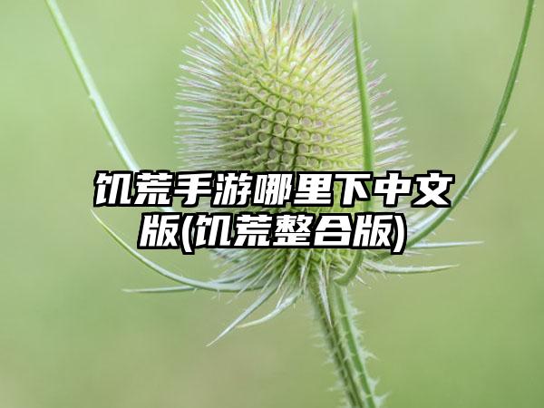 饥荒手游哪里下中文版(饥荒整合版)