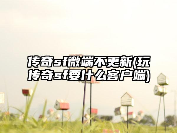 传奇sf微端不更新(玩传奇sf要什么客户端)