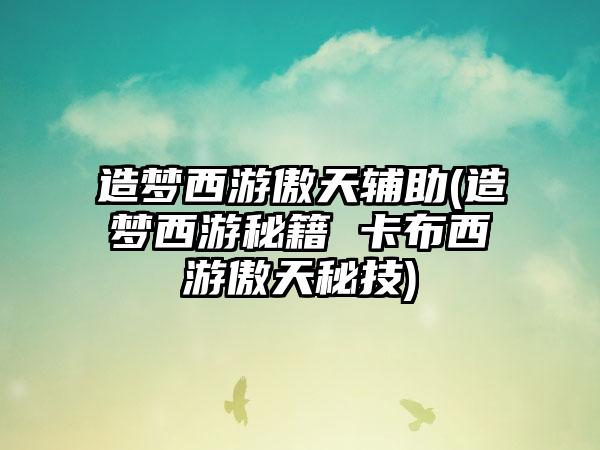 造梦西游傲天辅助(造梦西游秘籍 卡布西游傲天秘技)