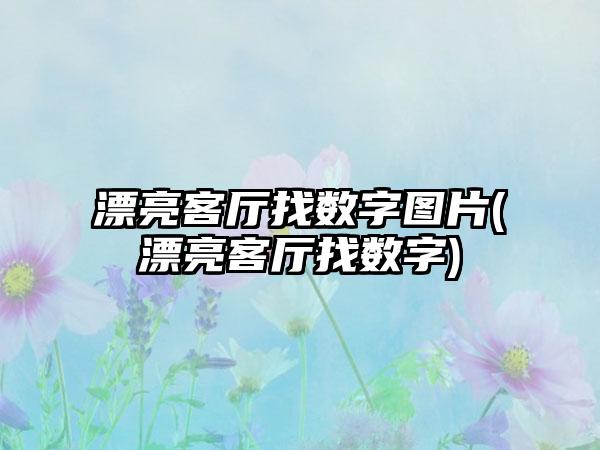 漂亮客厅找数字图片(漂亮客厅找数字)